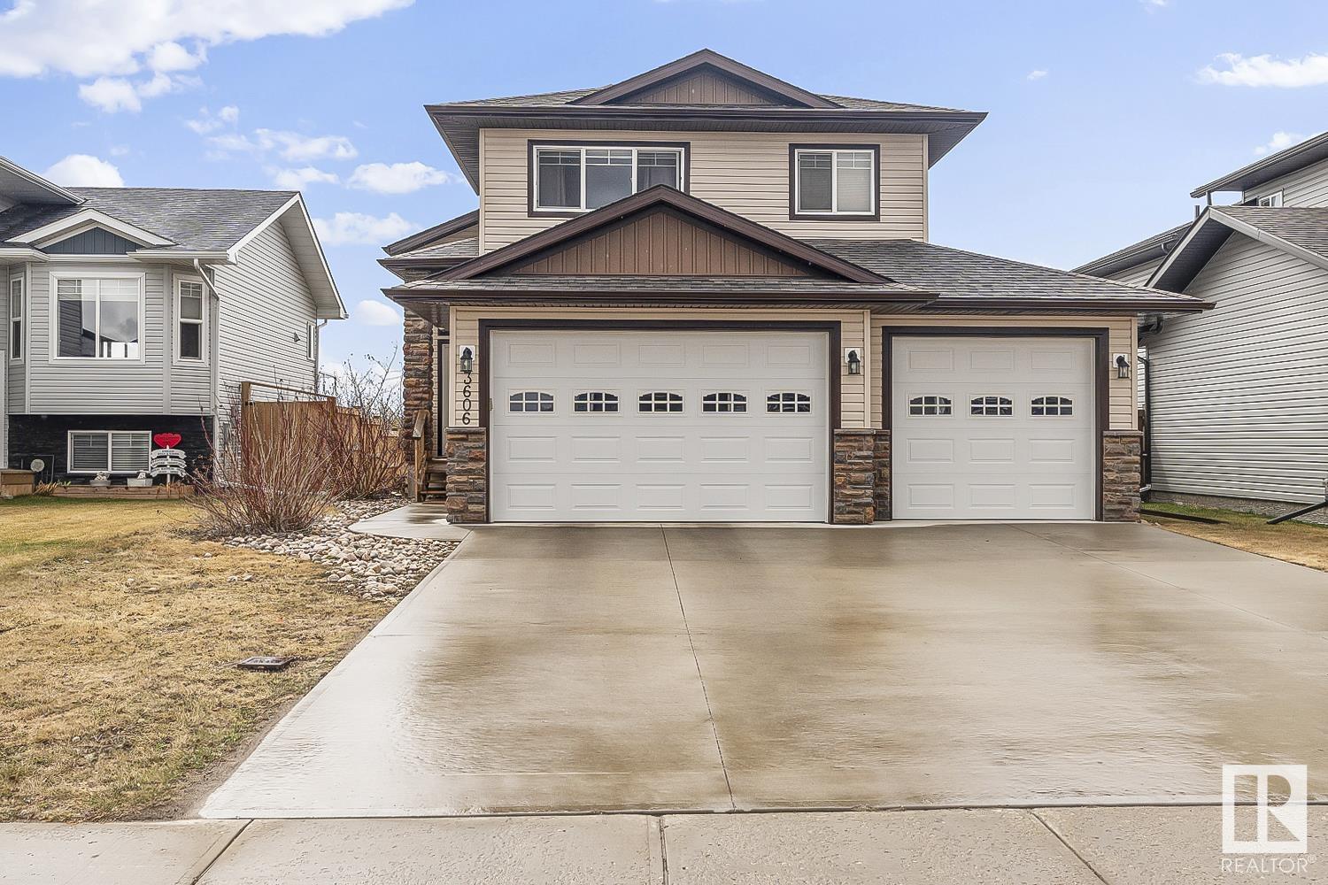 This 2014 fully finished 1247 sq. ft. modified bi-level is located on a quiet street in Beau Vista!! It includes 4 bedrooms 3 bathrooms with a bright open concept. The kitchen has quartz counter tops, modern cabinets, bar style island, pantry, and patio door that leads out to the back deck. The living area is bright and cozy featuring gas fireplace. The master suite has an oversized walk-in closet and 5 pc en-suite. The bright walk out basement leads out to a concrete patio which backs onto an environmental reserve at the back of the yard. Garage space not a problem!!! The triple attached garage even has enough room for your boat. To finish this home off the yard is completely landscaped for your enjoyment.