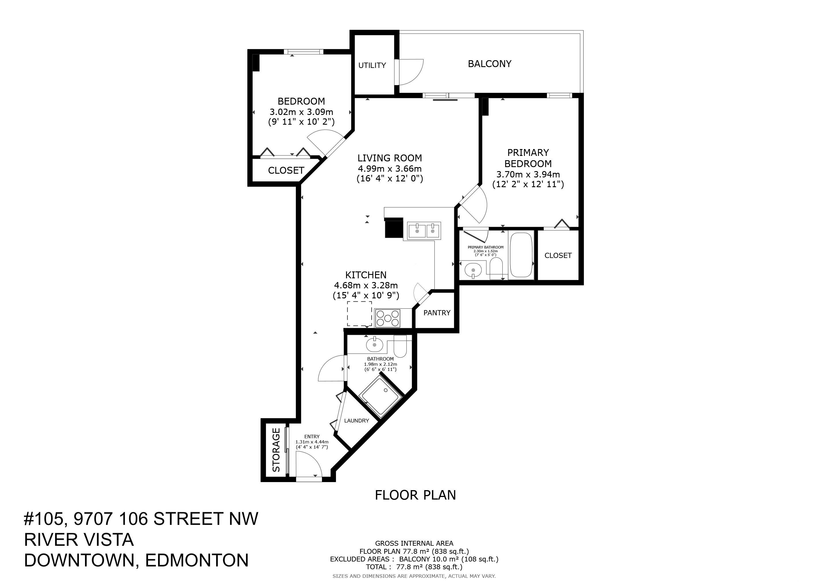      #105 9707 106 ST NW , Edmonton,  ,T5K 0B7 ;  Listing Number: MLS E4417250