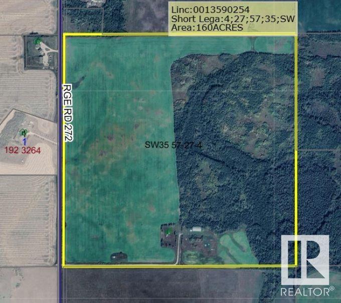      Twp 580 Rg Rd 272 , Rural Westlock County,  ,T0G 0H0 ;  Listing Number: MLS E4418015