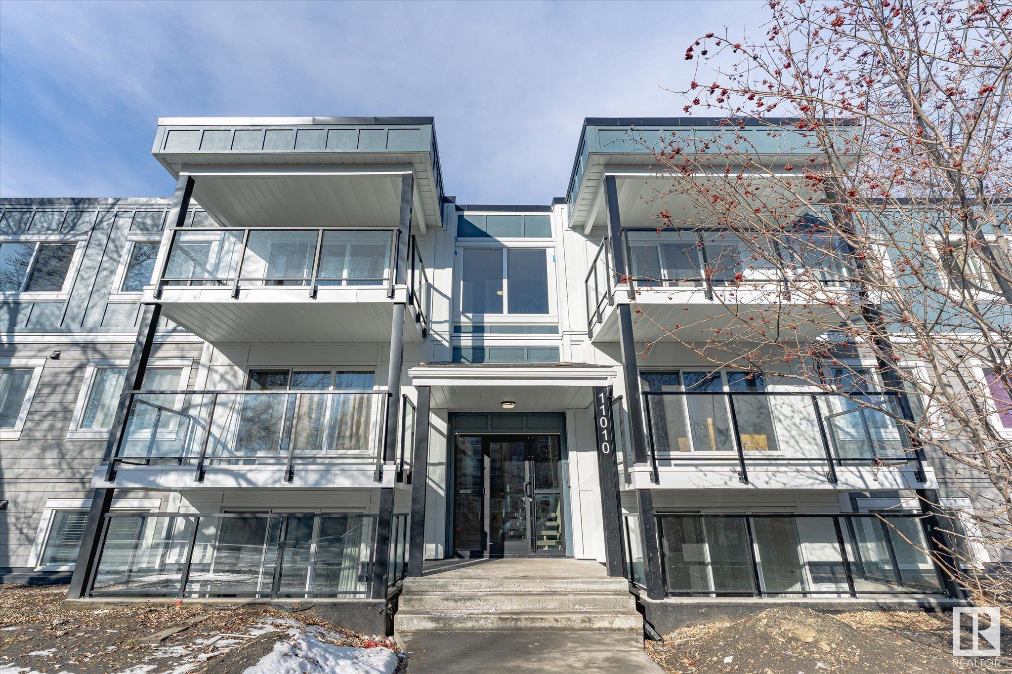 Affordable studio unit in the popular 124 st district of Westmount!  This property has many features you will love including a private and covered concrete patio, in suite laundry (european washer/dryer), and there have been updates over the years.  Renovations include:  maple kitchen, updated bathroom, updated light fixtures, hardwood flooring, and tile floors. This main floor bachelor unit is in a building with newer windows, balconies, roof and patio door.  Unit also has storage insuite. Convenient location close to downtown and walkable to cafes, shopping and restaurants. Plus it is located on a major bus route and comes with a surface parking stall (#12).  Affordable price to get into a popular neighbourhood in the Edmonton real estate market. The building envelope has recently been updated too!  Quick possession is possible.