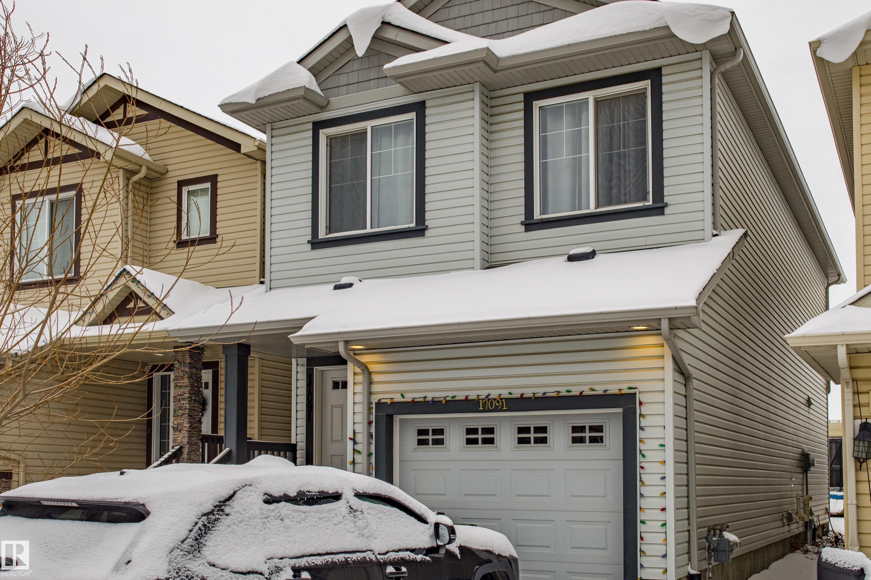 Welcome to this 2-storey home in Cy Becker with over 1400 sq ft above grade. This 3 bedroom, 2.5 bath property offers a thoughtful layout with hardwood flooring, a bright open-concept living area, and a kitchen featuring quartz counters, stainless steel appliances, and a convenient pantry. Upstairs, the primary suite includes a walk-in closet and 4-pc ensuite, along with two additional bedrooms and a full bath. The unfinished basement provides ample storage or future development potential. Outside, enjoy a single attached garage and a partly fenced backyard. Built in 2016, this home is situated near parks, schools, and major routes.