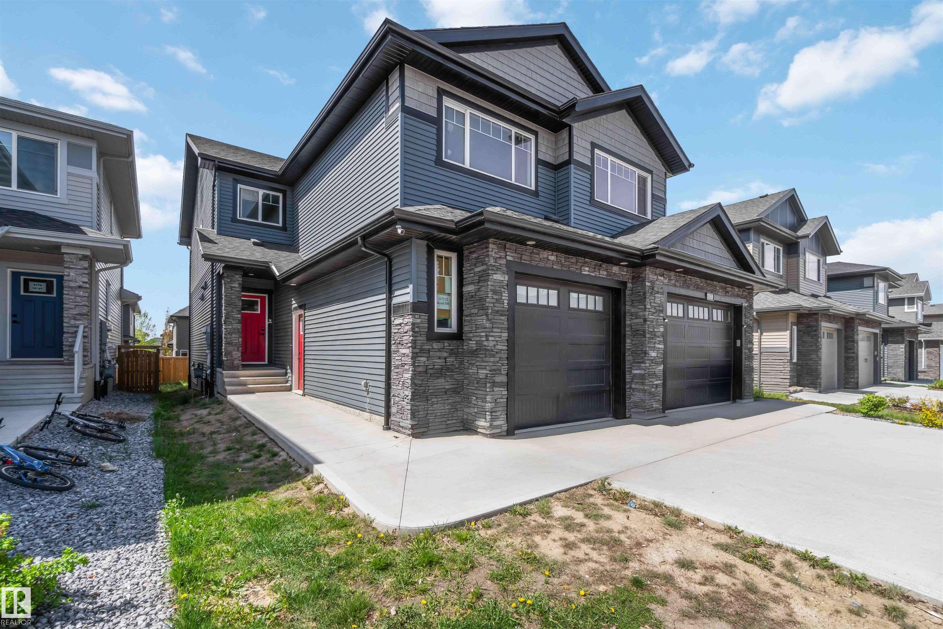 LEGAL SUITE -Charming 5-bedroom, 3.5-bath EAST FACING Home located in the desirable Walker area! Over 2,600 sq ft of total living space, this beautifully designed property offers comfort, style, and functionality. The main floor features an open-concept layout with a spacious living room, a modern kitchen with quartz countertops, and a dining area perfect for family gatherings. Upstairs, you?ll find 4 generously sized bedrooms including a luxurious primary suite with a walk-in closet and ensuite. The basement hosts a 1-bedroom LEGAL SUITE with a separate entrance-ideal for rental income or extended family. Single Over sized attached garage, upper-floor laundry, and a landscaped backyard. Located close to schools, parks, shopping, and transit, this home is perfect for growing families or savvy investors. Don?t miss your chance to own this incredible home in one of Edmonton?s most vibrant communities! Some pictures are virtually staged