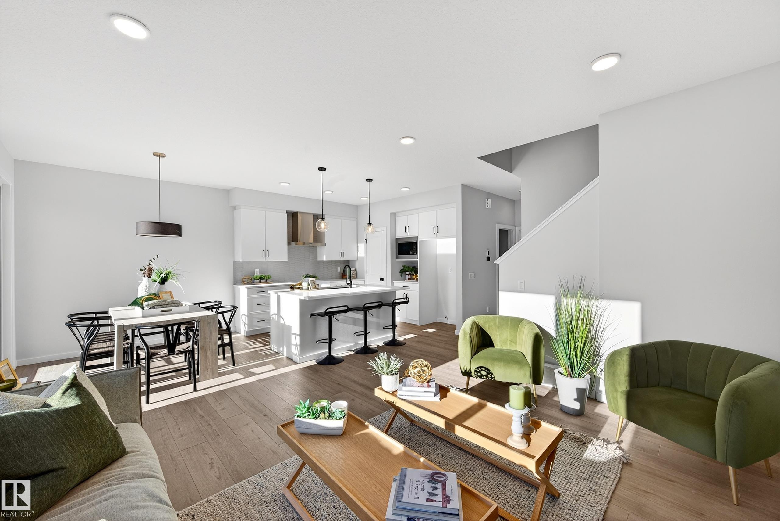 MUST SEE HOME | LUXURY FINISHINGS | SUPERIOR QUALITY | FULLY LANDSCAPED | SEPARATE SIDE ENTRANCE to 9? foundation unfinished basement. Homes By Avi welcomes you to family friendly Southfork Leduc. Prime location backing field, close to shopping, parks & walking distance to Father Leduc Elementary. This exceptional 2 storey home showcases stunning details throughout with 3 bedrooms + main level office (can be used as 4th bedroom), 3 full bathrooms (3pc on main), upper-level family room & convenient laundry room. 1827 SQ FT above grade boasting luxury vinyl plank/tile flooring, plush carpet, blinds, electric fireplace, triple patio slider to backyard & oversized window in GREAT ROOM. Stunning kitchen features quartz countertops, centre island w/undermount sink, black hardware, abundance of soft close cabinetry, pantry, built-in microwave, hood fan & robust appliance allowance. Upstairs, the king-sized primary retreat offers a 5-piece ensuite with dual sinks, walk-in shower, soaker tub & WIC. SPECTACULAR!