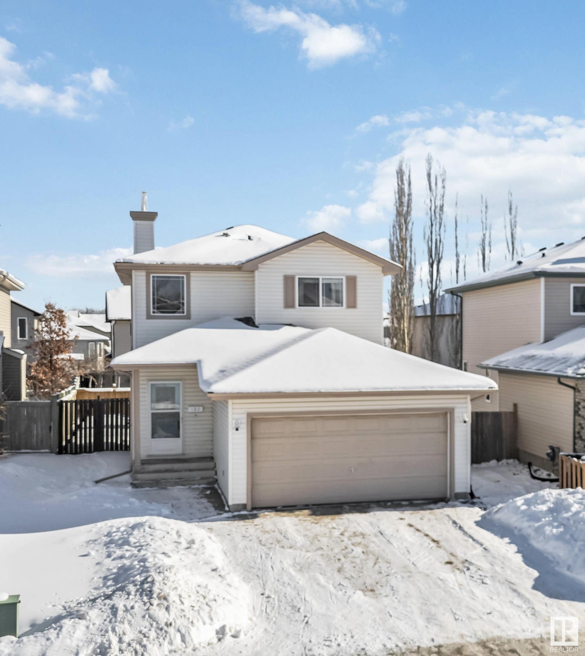 Welcome home to this beautiful 1200 sq ft 2-storey in the desirable Lakewood community, featuring a fully finished basement! The bright, open-concept main floor boasts an inviting eat-in kitchen with ample counter space, a corner pantry, and plenty of storage. The sun-filled living room is perfect for relaxing or entertaining family and friends. Upstairs, you’ll find a spacious primary bedroom, two additional generously sized bedrooms, and a 4-piece bath. The fully finished basement offers a large rec room, with the potential to easily add an extra bedroom or bathroom to suit your needs. The double attached garage and fully fenced backyard—with a raised garden and cozy fire pit—make this home complete. Recent updates include a newer hot water tank, shingles, and laminate flooring. Conveniently located near shopping, schools, parks, public transportation, and with easy access to the Yellowhead Highway—this home is ready to welcome its new owners!