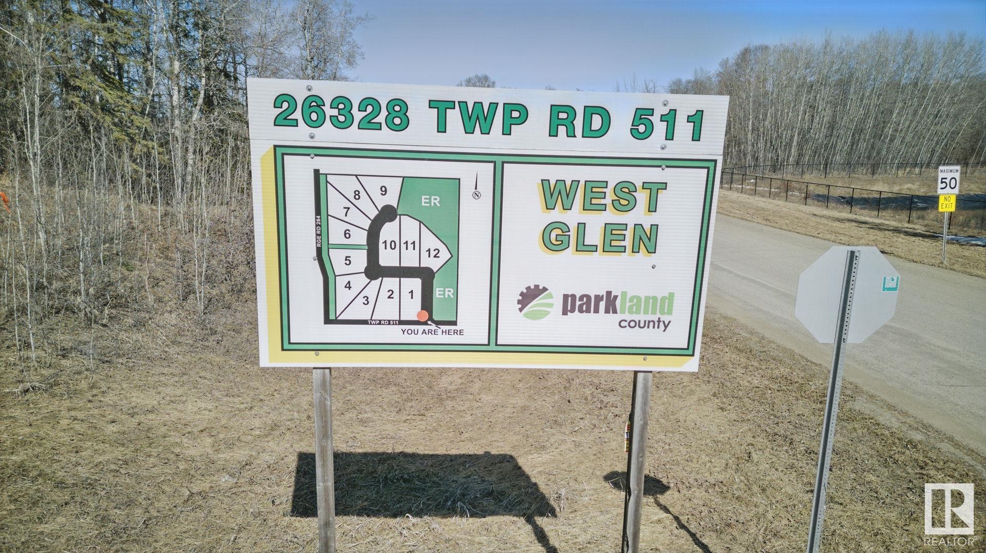 Get started on your dream home build at West Glen Estates where you’ll get tremendous value with this 2 acre lot! This amazing 74 acre subdivision is located in Parkland County just west of Hwy 60 on the corner of Graminia & Sanctuary Road. Gentle rolling terrain, an abundance of trees, paved road, and bordered on two sides by environmentally protected wetlands & Ducks Unlimited nesting projects. Graminia School ( K-9) is located 5 Km West on Graminia Road, Nisku and the Edmonton International Airport are only 15 minutes away, and the Town of Devon is only 5 minutes away with volunteer fire department, full service RCMP facility, hospital & ambulance service, with many more amenities and services available. PLUS major tourist attractions such as RAD Torque Raceway, U of A Botanic Gardens, Rabbit Hill Snow Resort, Canada Petroleum Discover Centre, Clifford E. Lee Nature Sanctuary, Devon Voyageur Park and Prospectors Point are only minutes away. A beautiful place to call home!