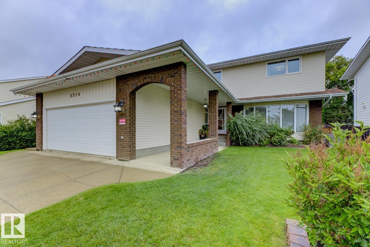 Looking for a home for your large family? This immaculate nearly 3000 sq. ft. property in Blue Quill offers 6 bedrooms, 3.5 bathrooms, and two master ensuites. It also has a main floor bedroom & wheelchair accessible bathroom with barrier free shower. The dual air-conditioned home has been meticulously maintained and features recent upgrades, including newer furnaces and AC units, stainless steel appliances, modern light fixtures, new windows and patio doors, updated carpets, and renovated kitchen and baths. Oversized double garage. A spacious balcony off the master ensuite is perfect for your morning coffee. Large unfinished basement ready for your own custom development. Walk to Century Park LRT, with schools, shopping, YMCA, and public transit nearby. Easy access to the Anthony Henday. A perfect combination of space, comfort, and convenience! Accepting offers until 700pm, Sunday, 17 August.