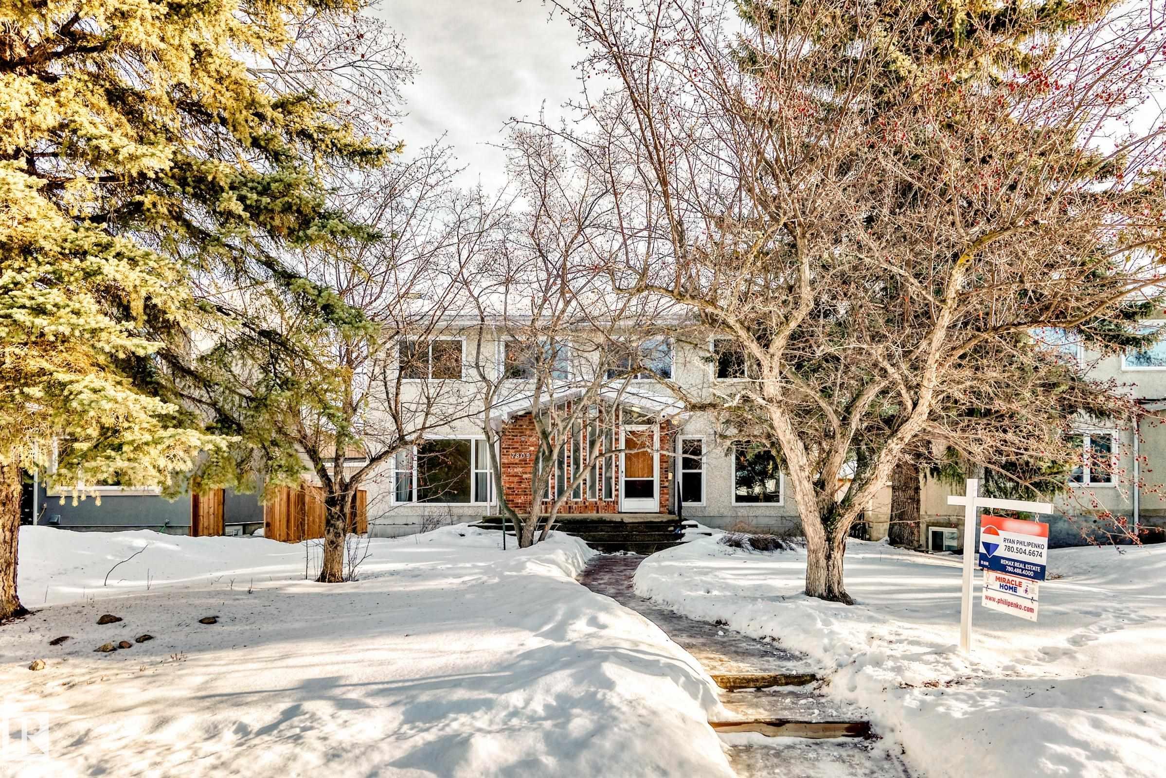 Spacious 2557 sq.ft. 2-story home in the heart of Belgravia! Situated on quiet tree-lined street with a 600 sq.m. lot (54'x120'), backing the Charles Simmonds Park! The home is bright + open with great natural light, plus numerous upgrades including windows (2020), shingles (2020) , sewer line + electrical. As you enter you are greeted with hardwood flooring in the living room area, plus new lino throughout the kitchen, dining + hallway. The dining room has a wood-burning fireplace for warmth and ambiance, with easy access out to the deck, yard + views of the park. The upper levels have a total of 5 bedrooms, with two full bathrooms on the top floor plus a small bonus room area. On the main you will also find another usable office/bedroom, with 2-piece bath adjacent to it. The lower level features a rec room area with t + g pine, laundry area +  extra storage. Complete the package with a double detached garage + large driveway. Great location close to parks, U of A, River Valley, Whyte Avenue, LRT + more!