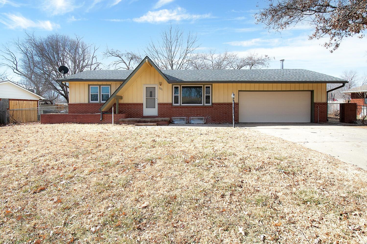 Check out this move in ready ranch with a two car garage with a large shop out back to hold another 