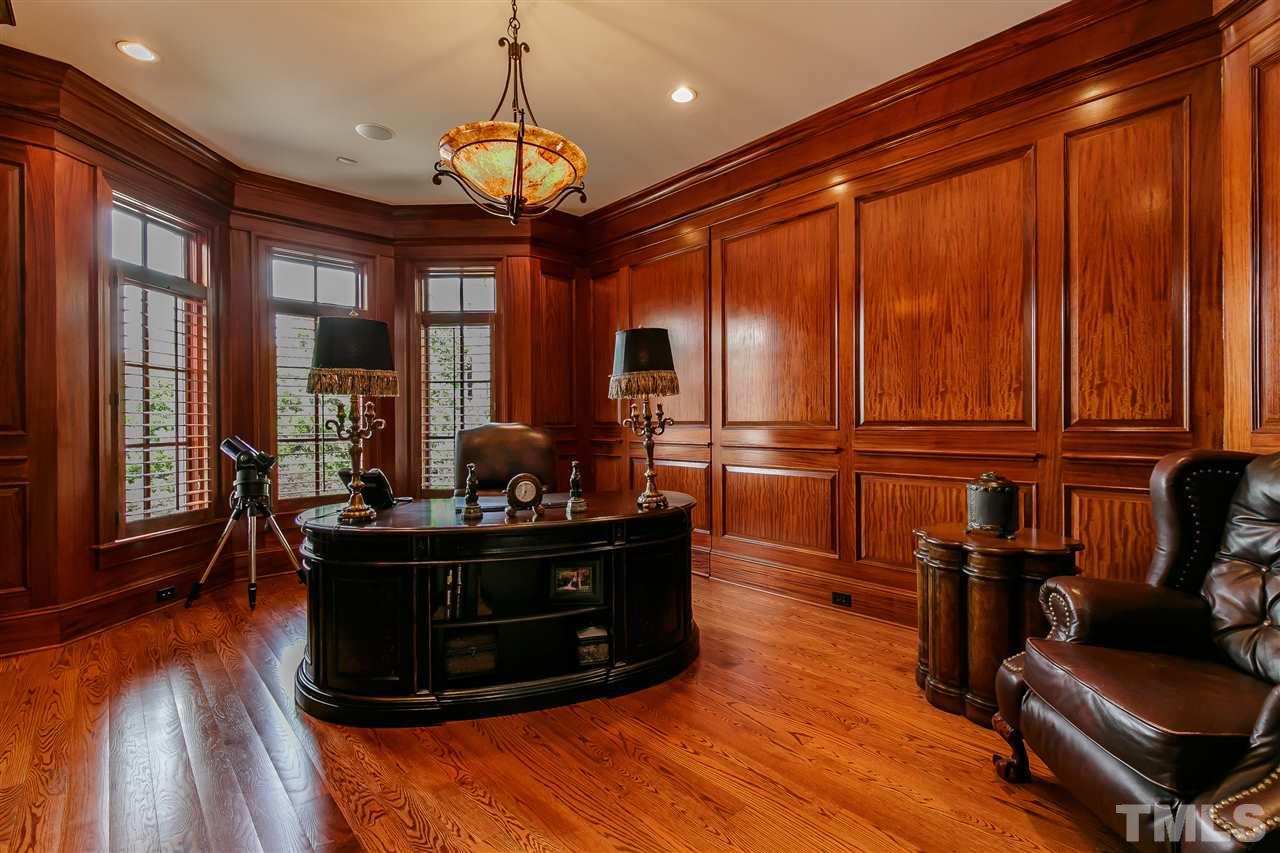 RICH MAHOGANY in this EXECUTIVE office with built-in bookcase/cabinets