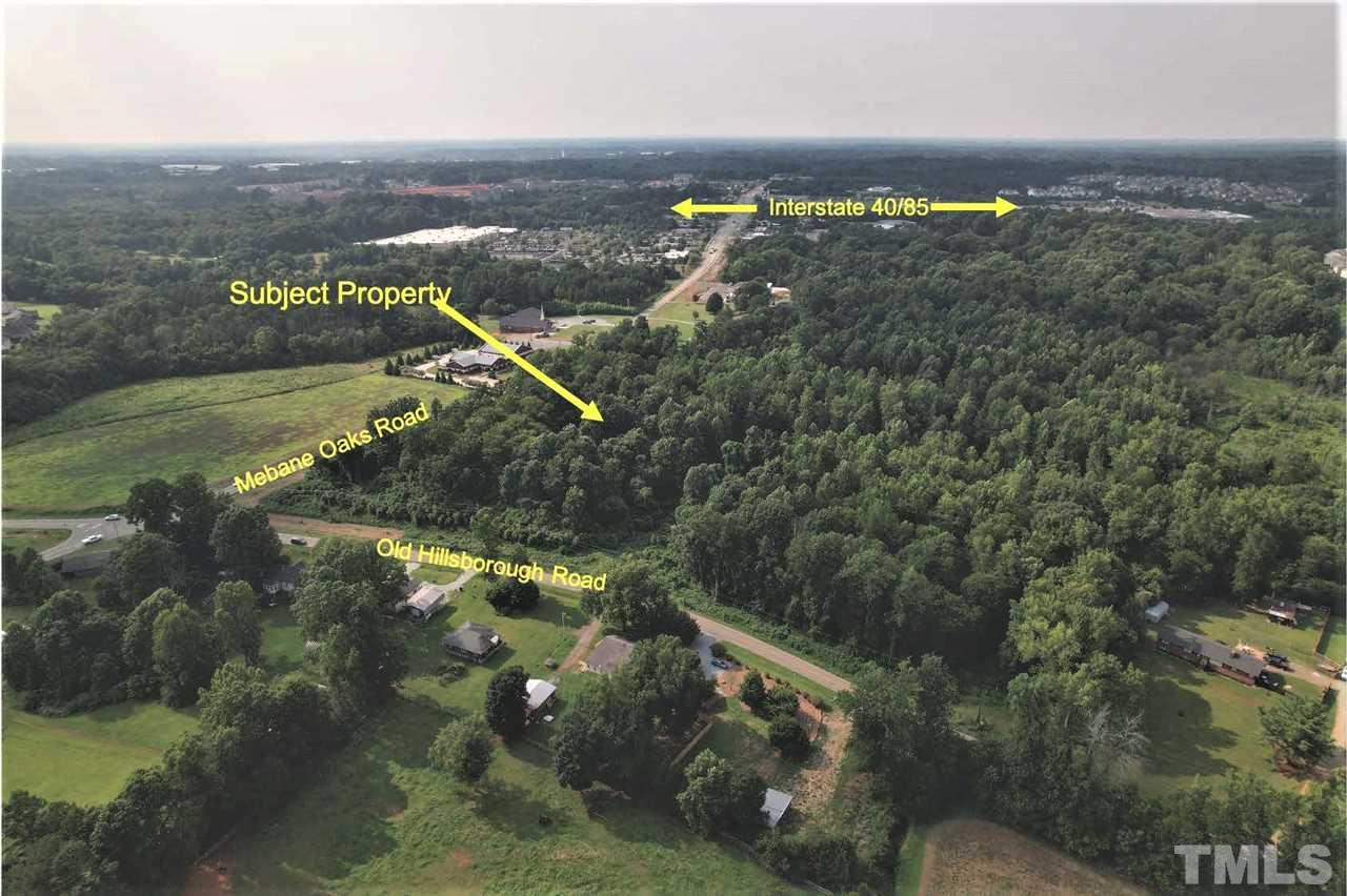 Aerial View of Property looking towards I 85/40 in Mebane.