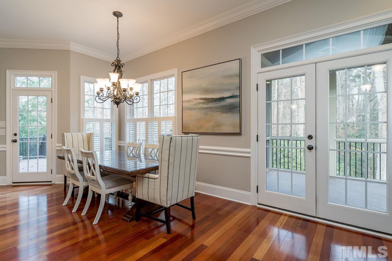 The breakfast nook gets lots of natural light and is the perfect spot for casual meals.