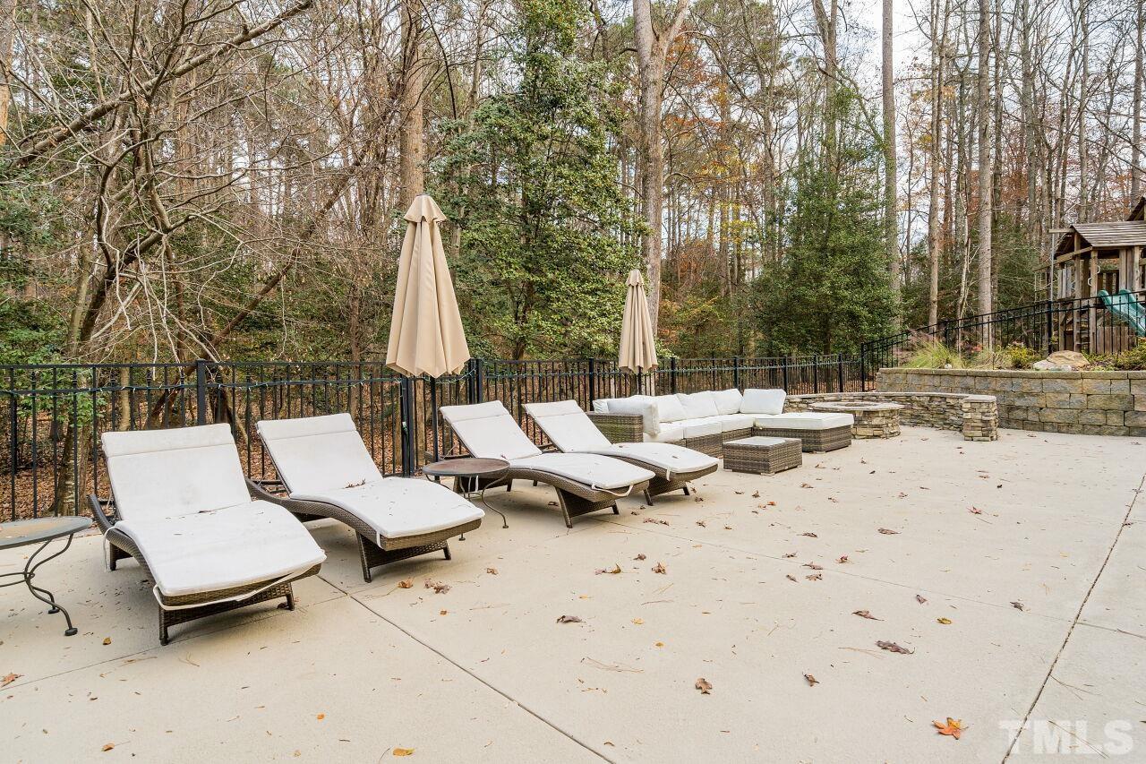 There's lots of space for entertaining friends and family.  There is even a fire pit which can be enjoyed many months of the year in North Carolina.