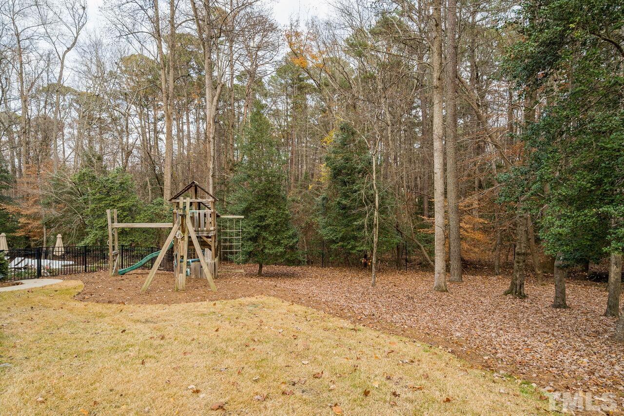 This home is situated on 1.38 acres and comes with a play set.