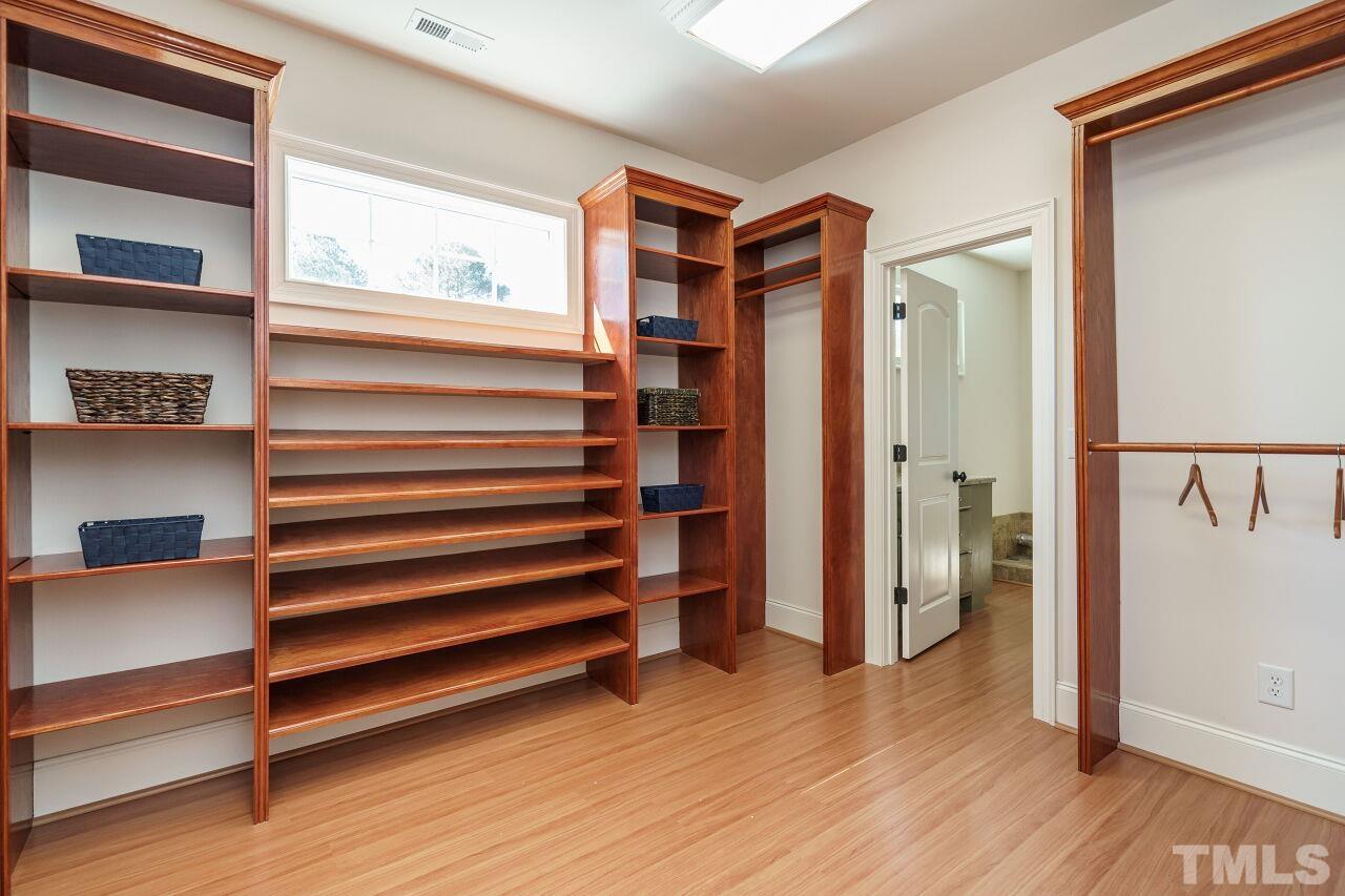 The custom master closet has space for all your shoes and much more!