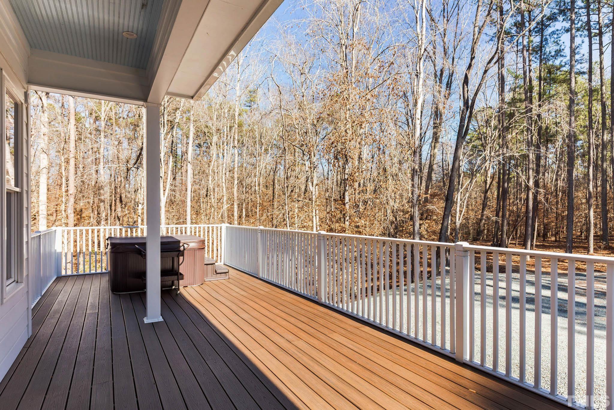 Deck only accessible from the master bathroom