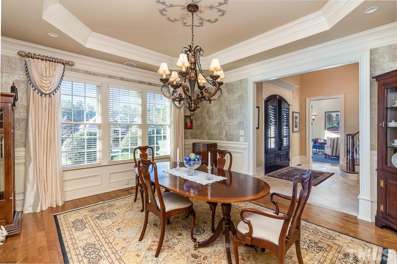 Formal dining room is connected directly to the Butler's Pantry.