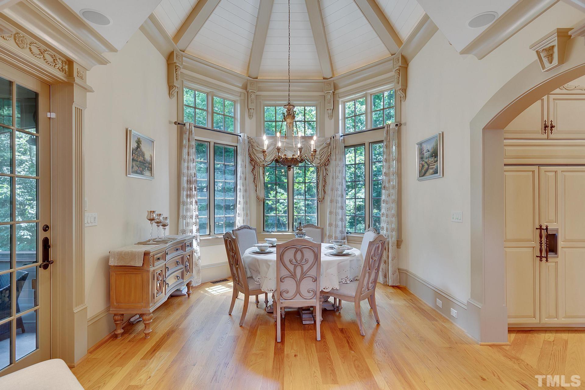 Enjoy your morning cup of coffee or tea under this beautiful domed ceiling.
