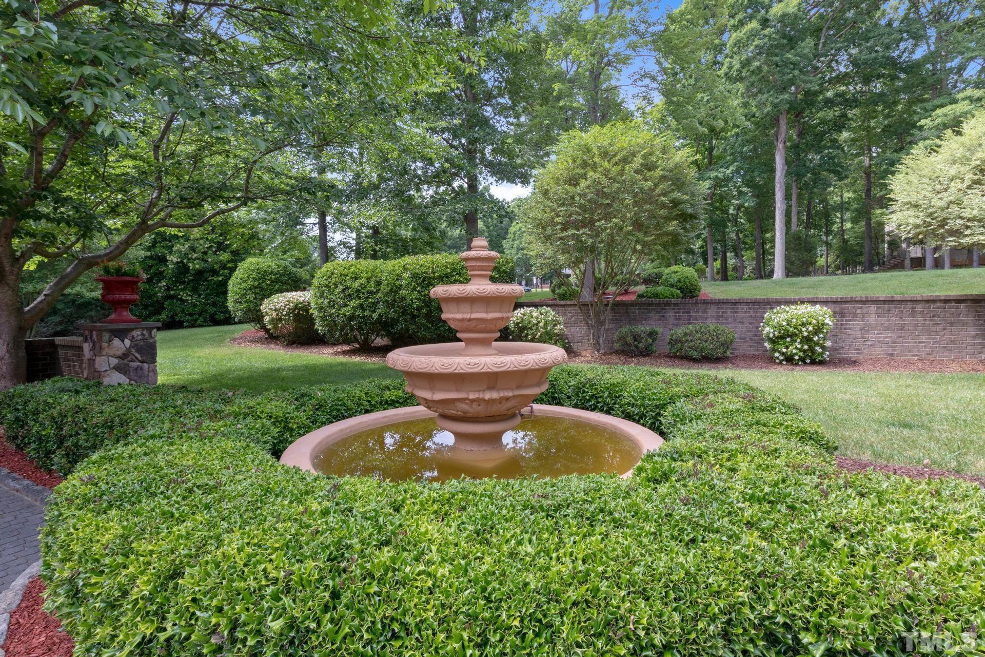 Fountain in the front yard