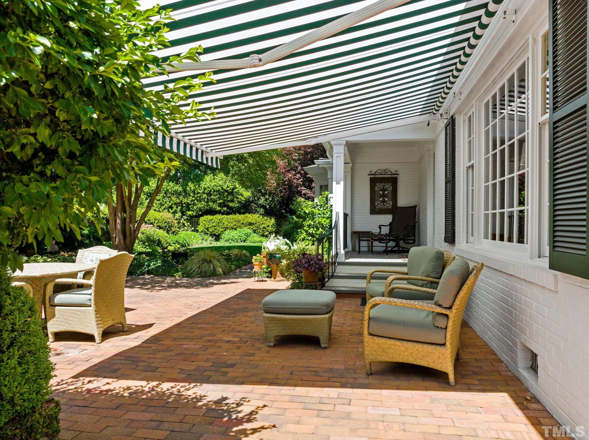Remote control awning allows for as much or little shade as desired