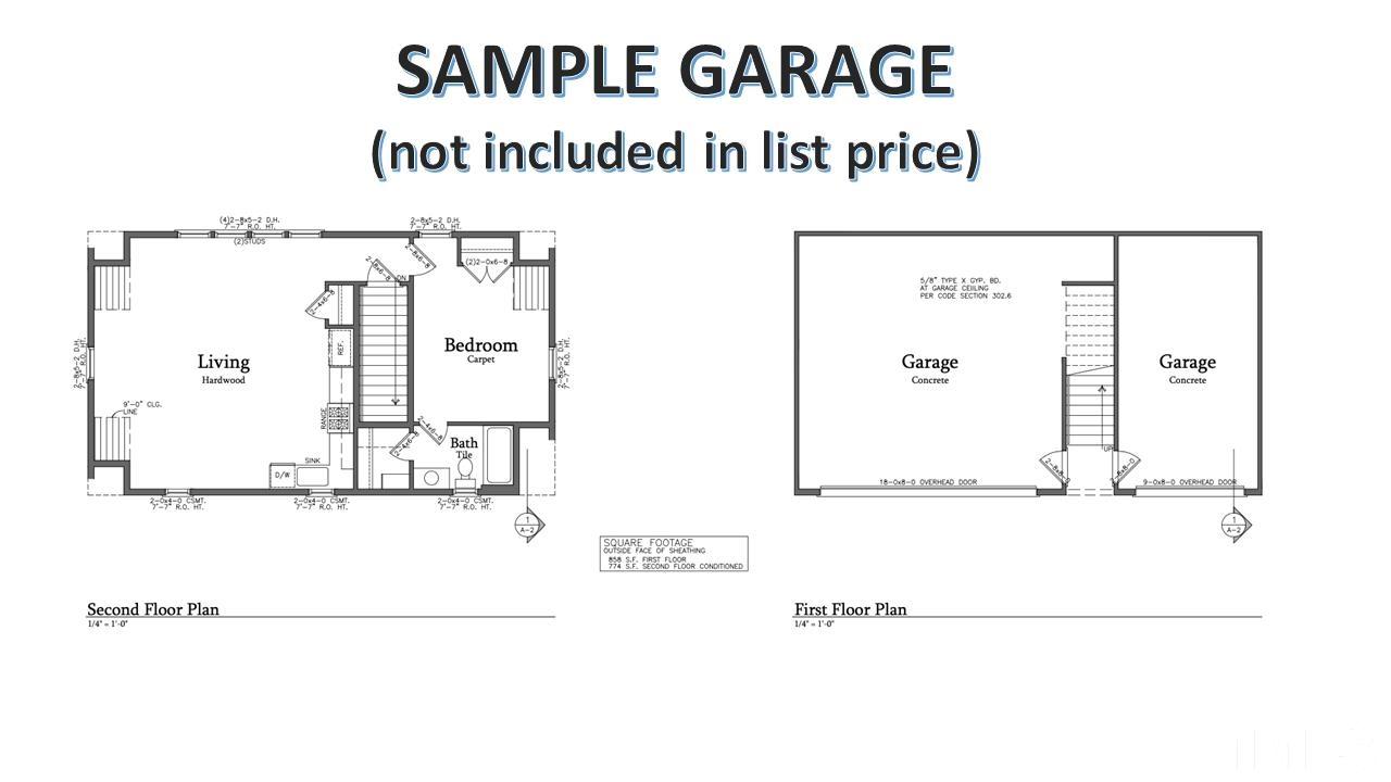 Sample Garage (not included in price)